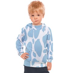 Cow Print, Aesthetic, Y, Blue, Baby Blue, Pattern, Simple Kids  Hooded Pullover by nateshop