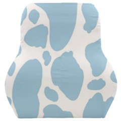 Cow Print, Aesthetic, Y, Blue, Baby Blue, Pattern, Simple Car Seat Back Cushion  by nateshop