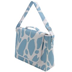 Cow Print, Aesthetic, Y, Blue, Baby Blue, Pattern, Simple Box Up Messenger Bag by nateshop