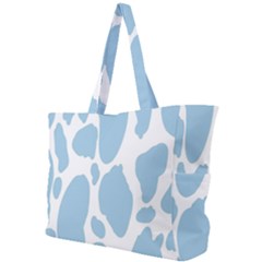 Cow Print, Aesthetic, Y, Blue, Baby Blue, Pattern, Simple Simple Shoulder Bag by nateshop