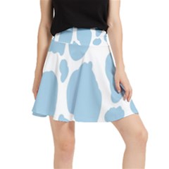 Cow Print, Aesthetic, Y, Blue, Baby Blue, Pattern, Simple Waistband Skirt by nateshop