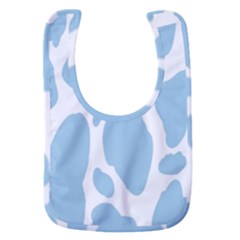 Cow Print, Aesthetic, Y, Blue, Baby Blue, Pattern, Simple Baby Bib by nateshop