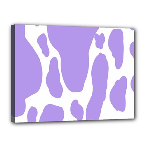 Cow Print, Aesthetic,violelilac, Animal, Purple, Simple Canvas 16  X 12  (stretched) by nateshop