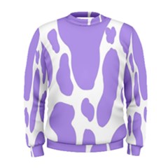 Cow Print, Aesthetic,violelilac, Animal, Purple, Simple Men s Sweatshirt by nateshop