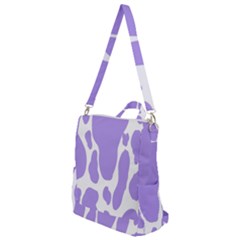 Cow Print, Aesthetic,violelilac, Animal, Purple, Simple Crossbody Backpack by nateshop