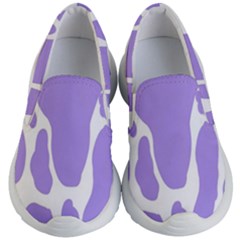 Cow Print, Aesthetic,violelilac, Animal, Purple, Simple Kids Lightweight Slip Ons by nateshop