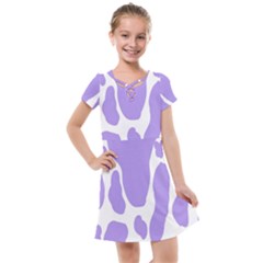 Cow Print, Aesthetic,violelilac, Animal, Purple, Simple Kids  Cross Web Dress by nateshop