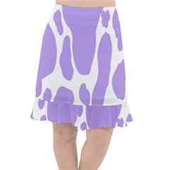 Cow Print, Aesthetic,violelilac, Animal, Purple, Simple Fishtail Chiffon Skirt by nateshop