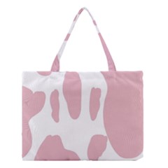 Cow Print, Pink, Design, Pattern, Animal, Baby Pink, Simple, Medium Tote Bag by nateshop