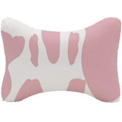 Cow Print, Pink, Design, Pattern, Animal, Baby Pink, Simple, Seat Head Rest Cushion by nateshop