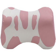 Cow Print, Pink, Design, Pattern, Animal, Baby Pink, Simple, Head Support Cushion by nateshop