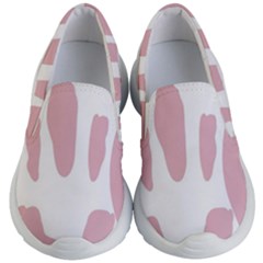 Cow Print, Pink, Design, Pattern, Animal, Baby Pink, Simple, Kids Lightweight Slip Ons by nateshop