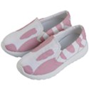 Cow Print, Pink, Design, Pattern, Animal, Baby Pink, Simple, Kids Lightweight Slip Ons View2