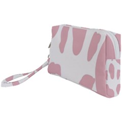 Cow Print, Pink, Design, Pattern, Animal, Baby Pink, Simple, Wristlet Pouch Bag (small) by nateshop