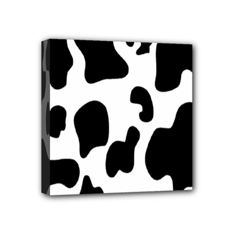 Black And White Cow Print,wallpaper Mini Canvas 4  X 4  (stretched) by nateshop