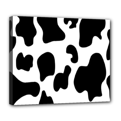 Black And White Cow Print,wallpaper Deluxe Canvas 24  X 20  (stretched) by nateshop