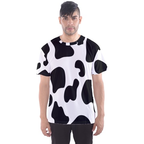 Black And White Cow Print,wallpaper Men s Sport Mesh T-shirt by nateshop