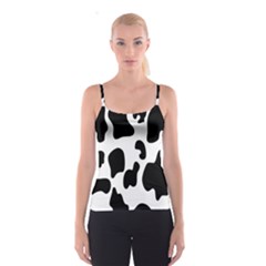 Black And White Cow Print,wallpaper Spaghetti Strap Top by nateshop