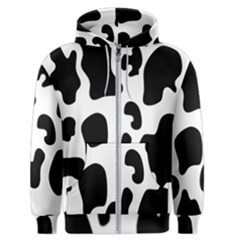 Black And White Cow Print,wallpaper Men s Zipper Hoodie by nateshop