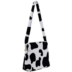 Black And White Cow Print,wallpaper Zipper Messenger Bag by nateshop