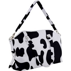 Black And White Cow Print,wallpaper Canvas Crossbody Bag by nateshop