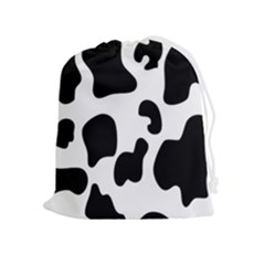 Black And White Cow Print,wallpaper Drawstring Pouch (xl) by nateshop