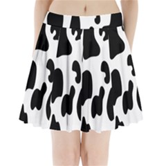 Black And White Cow Print,wallpaper Pleated Mini Skirt by nateshop