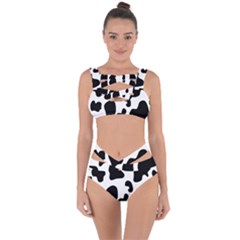 Black And White Cow Print,wallpaper Bandaged Up Bikini Set  by nateshop