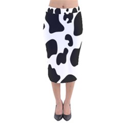 Black And White Cow Print,wallpaper Velvet Midi Pencil Skirt by nateshop