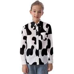 Black And White Cow Print,wallpaper Kids  Long Sleeve Shirt by nateshop