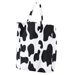 Black And White Cow Print,wallpaper Giant Grocery Tote by nateshop