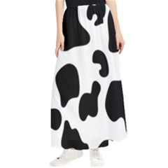 Black And White Cow Print,wallpaper Maxi Chiffon Skirt by nateshop