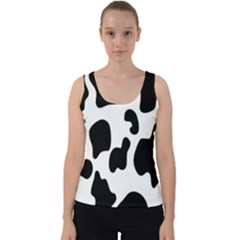 Black And White Cow Print,wallpaper Velvet Tank Top by nateshop