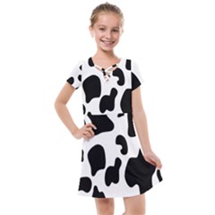 Black And White Cow Print,wallpaper Kids  Cross Web Dress by nateshop