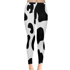 Black And White Cow Print,wallpaper Inside Out Leggings by nateshop