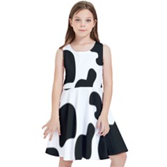 Black And White Cow Print,wallpaper Kids  Skater Dress