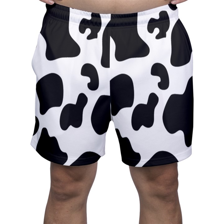 Black And White Cow Print,Wallpaper Men s Shorts