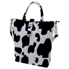 Black And White Cow Print,wallpaper Buckle Top Tote Bag by nateshop