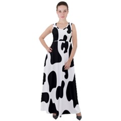 Black And White Cow Print,wallpaper Empire Waist Velour Maxi Dress by nateshop