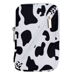 Black And White Cow Print,wallpaper Belt Pouch Bag (large) by nateshop