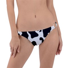 Black And White Cow Print,wallpaper Ring Detail Bikini Bottoms by nateshop