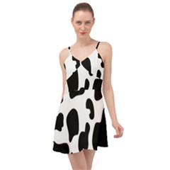 Black And White Cow Print,wallpaper Summer Time Chiffon Dress by nateshop