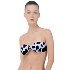 Black And White Cow Print,wallpaper Classic Bandeau Bikini Top  by nateshop