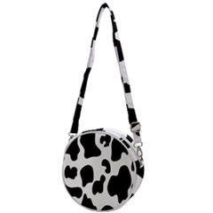 Black And White Cow Print,wallpaper Crossbody Circle Bag by nateshop