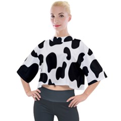 Black And White Cow Print,wallpaper Mock Neck T-shirt by nateshop