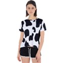 Black And White Cow Print,Wallpaper Open Back Sport T-Shirt View1