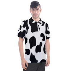 Black And White Cow Print,wallpaper Men s Polo T-shirt by nateshop