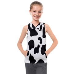 Black And White Cow Print,wallpaper Kids  Sleeveless Hoodie by nateshop