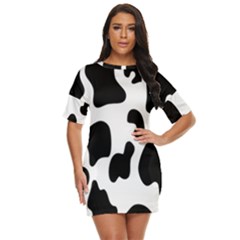 Black And White Cow Print,wallpaper Just Threw It On Dress by nateshop