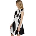 Black And White Cow Print,Wallpaper Cap Sleeve High Waist Dress View2